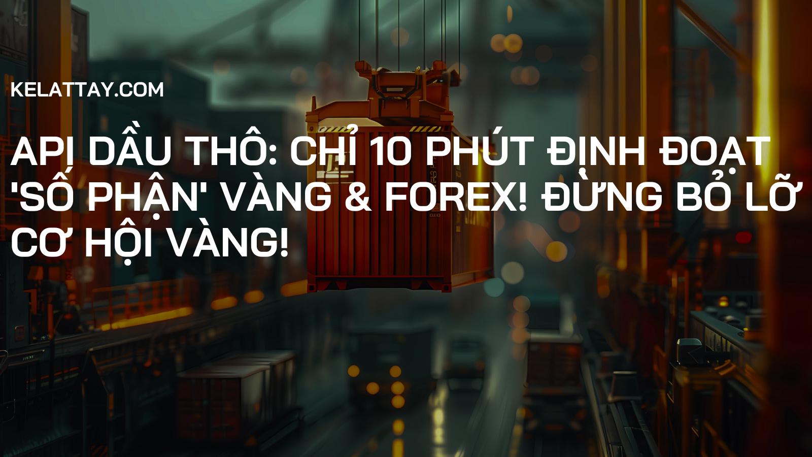 API Dầu Thô: Chỉ 10 Phút Định Đoạt 'Số Phận' Vàng & Forex! Đừng Bỏ Lỡ Cơ Hội Vàng!