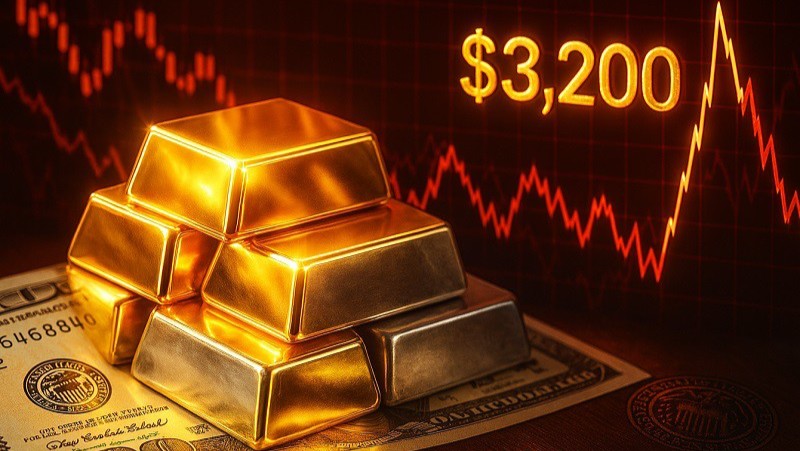 Giá vàng thế giới ổn định sau khi tăng do sự bất định về thuế quan của ông Trump đồng USD tăng giá kìm hãm giá vàng