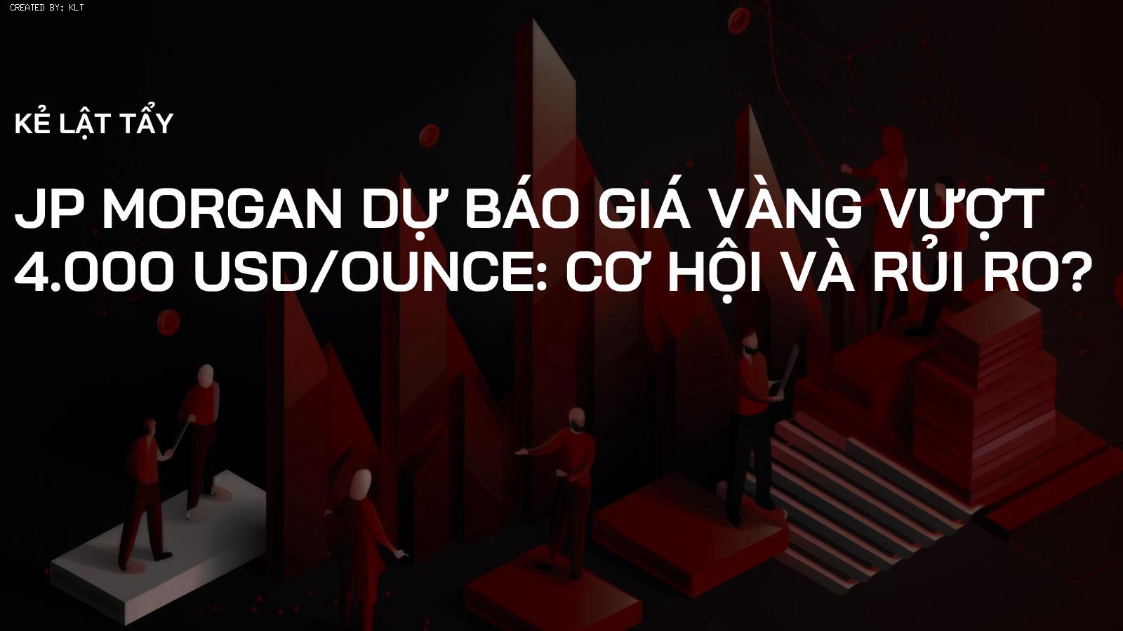 JP Morgan Dự Báo Giá Vàng Vượt 4.000 USD/ounce: Cơ Hội và Rủi Ro?