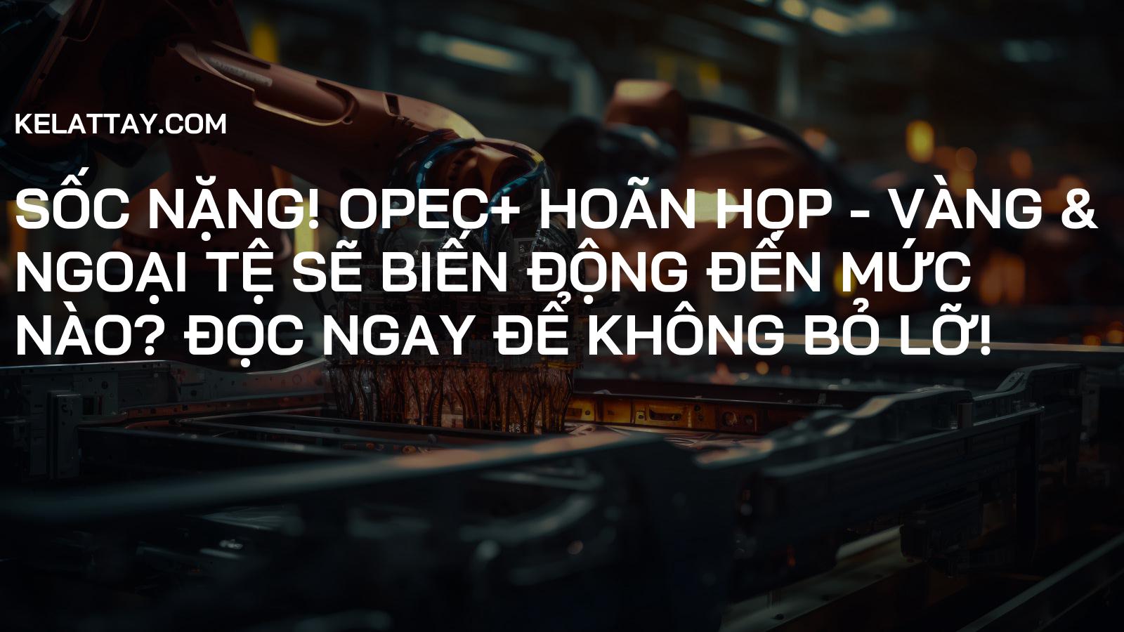 SỐC NẶNG! OPEC+ Hoãn Họp - Vàng & Ngoại Tệ Sẽ Biến Động ĐẾN MỨC NÀO? Đọc Ngay để Không Bỏ Lỡ!