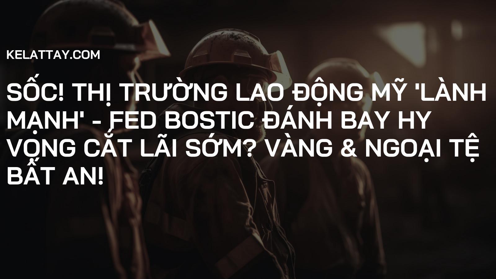 SỐC! Thị Trường Lao Động MỸ 'Lành Mạnh' - Fed Bostic Đánh Bay Hy Vọng Cắt Lãi Sớm? Vàng & Ngoại Tệ Bất An!